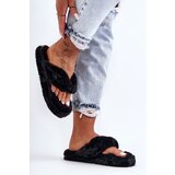 Kesi Lady's leather slippers Papcie black Elma cene