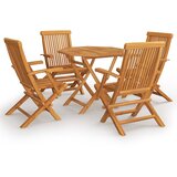  5-dijelni vrtni blagovaonski set od masivne tikovine | shoptok.hr