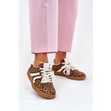 Boto Low Women's Sneakers With Lace Leopard Brown Zielle | Shoptok.si
