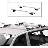HOMCOM Strešni nosilci za avtomobile s ključavnico in ključem, strešni nosilci iz aluminijaste zlitine 123,5 cm, max. 75 kg, (20752864) Cene