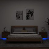  The Living Store Nočna stenska omarica z LED lučkami 2 kosa rjavi hrast - Stenska Nočna Omarica, (21442875) Cene