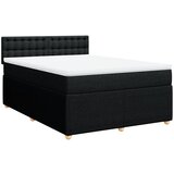vidaXL Box spring posteljni z vzmetnico črn 140x190 cm blago, (21304534) | Shoptok.si
