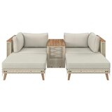 Bessagi Garden Lounge Garnitura Marilou, 3-Delno, Svetlo Siva | Shoptok.si