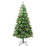  Osvijetljeno božićno drvce sa šiškama zeleno 225 cm PVC i PE | shoptok.hr