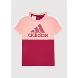Adidas Majica B Cb Logo HC5663 Bordo rdeča Regular Fit