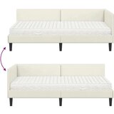  Kotni okvir postelje z matrico Drugo 2 pcs krema Žamet, (5000123356) | Shoptok.si