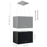  Viseća otočna napa sa senzorom na dodir LCD 55 cm čelična | shoptok.hr