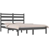  Okvir za krevet od masivne borovine sivi 200 x 200 cm | shoptok.hr