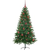  Božićno drvce s 150 LED svjetlima s stalakom Zelena 150 cm PE | shoptok.hr