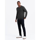 Ombre Washed men's pullover with a v-neck - black | shoptok.hr