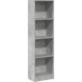  Regal za knjige boja betona 40x24x143 cm konstruirano drvo | shoptok.hr