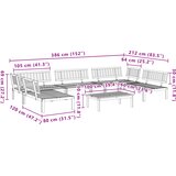  6-dijelni set vrtnih sofa od paleta od masivnog drva bagrema | shoptok.hr