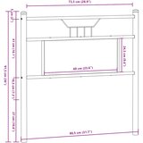  Zamjensko uzglavlje smeđa boja hrasta 75 cm konstruirano drvo i čelik | Eponuda.ba