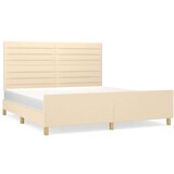  Za krevet s uzglavljem krem 160 x 200 cm od tkanine | shoptok.hr