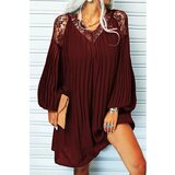 Fenzy elegantna plisirana mini obleka cremona, bordo Cene