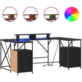  Stol s policom Crni hrast 182 x 101 x 87,5 cm Konstruirano drvo | Eponuda.com
