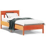 Maison Chic Posteljni okvir - Enojna postelja - Postelja za odrasle brez vzmetnice voščeno rjav 90x190 cm borovina-J8140, (21762468) | Shoptok.si