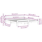  Okvir kreveta bez madraca bijeli 180x200 cm od masivne borovine | shoptok.hr