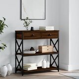 vidaXL Konzolni stol smeđa boja hrasta 75x28x75 cm konstruirano drvo Cijene