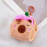  Plush Wallet with Keychain Capybara Strawberry Pink 9.5 x 8 cm | Shoptok.si