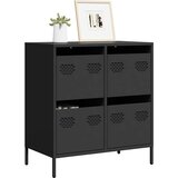  Komoda crna 68x39x73,5 cm hladno valjani čelik | shoptok.hr