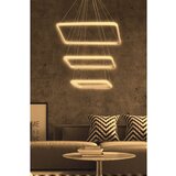 Opviq trinity square set - white body, yellow light white chandelier | ePonuda.com
