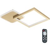 Eglo LED plafonjera Gafares, 15 W, zlatna/bijela, kvadratna, 33 cm, 900424 | shoptok.hr