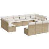 vidaXL 13-dijelni set vrtnih sofa s jastucima poliratan Bež | shoptok.hr