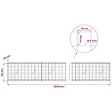  Gabion s žicom debljine 5 mm i mrežom 10x10 cm 1050x20x50 cm - 20 cm 50 cm 1050 cm | shoptok.hr