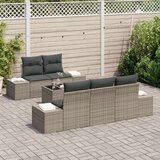  Set od 6 dijelova vrtne sofa s jastučićima sivi poli ratan | shoptok.hr