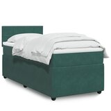 Maison Chic Box spring postelja - Vzmetna postelja z vzmetnico temno zelena 80x200 cm žamet SL4214, (21907493) | Shoptok.si