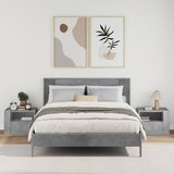  Zidni noćni ormarići 2 kom siva boja betona 45 x 30 x 35 cm | shoptok.hr