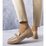 Gemre Beige loafers with rhinestones Colette | Shoptok.si