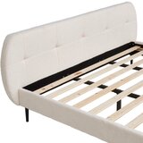 Livetastic OBLAZINJENA POSTELJA 180 cm x 200 cm , les, kovina, tekstil naravne barve | Shoptok.si