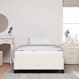  Krevetna konstrukcija s madracem Krema 120 x 190 cm tkanina | shoptok.hr