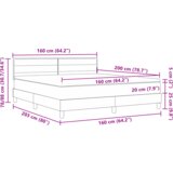 vidaXL Krevet s podnicom s madracem tamnosiv 160x200 cm tkanina | shoptok.hr