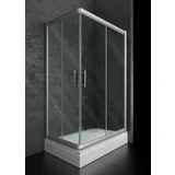 tuš kabina lux srebrni ram 120x80x180cm providno staklo