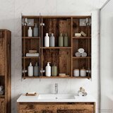  Kupaonski ormar s ogledalom Staro drvo 70 x 14,5 x 70 cm | shoptok.hr
