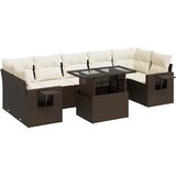Maison Chic Seti vrtnega pohištva - Vrtna garnitura - Vrtni pohištvo set 8-delna z blazinami rjav poli ratan, (21800436) | Shoptok.si