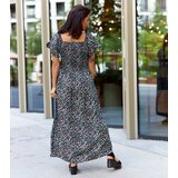UR/CEO Black floral maxi dress Calabrese | Shoptok.si