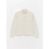 LC Waikiki Women's Standing Collar Straight Long Sleeve Sweatshirt