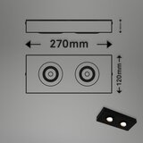 BRILONER 3996025 - LED spot svetiljka CTS 2xLED/4W/230V 2700/4000K crna | Eponuda.com