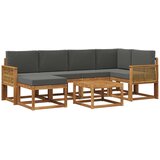 vidaXL Zunanja garnitura za sedenje 7 pcs Naravna in antracitna, (5000281806) | Shoptok.si