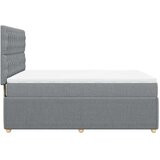  Krevet s oprugama i madracem svjetlosivi 140x190 cm od tkanine | shoptok.hr