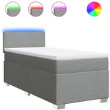  Box spring krevet s madracem svjetlosivi 90x190 cm od tkanine | shoptok.hr