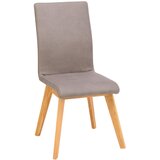 Novel STOL, les, tekstil siva, barve hrasta | Shoptok.si