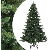 Umjetno božićno drvce s nogom 120 cm PVC i metal Zelena - 120 cm bez LED svjetala | shoptok.hr