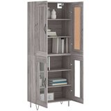  Visoka komoda siva sonoma 69,5x34x180 cm inženirski les, (20806004) | Shoptok.si