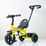Playtime Dečiji tricikl Happybike 448 žuti sa ručkom za guranje | ePonuda.com