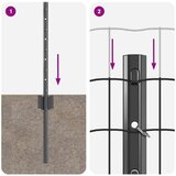 vidaXL Set ograj Set 3 Sivo PVC prevlečeno jeklo 50 x 0,4 m | Shoptok.si